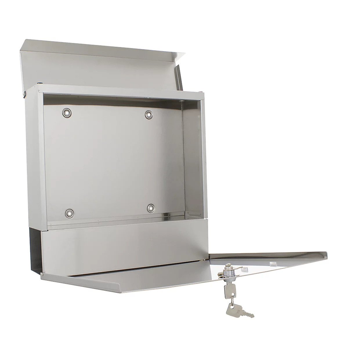 Rottner Briefkasten Kensington, Edelstahl silber