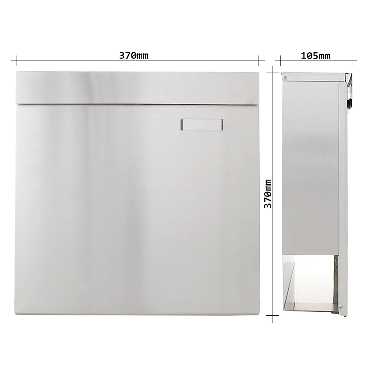 Rottner Briefkasten Kensington, Edelstahl silber