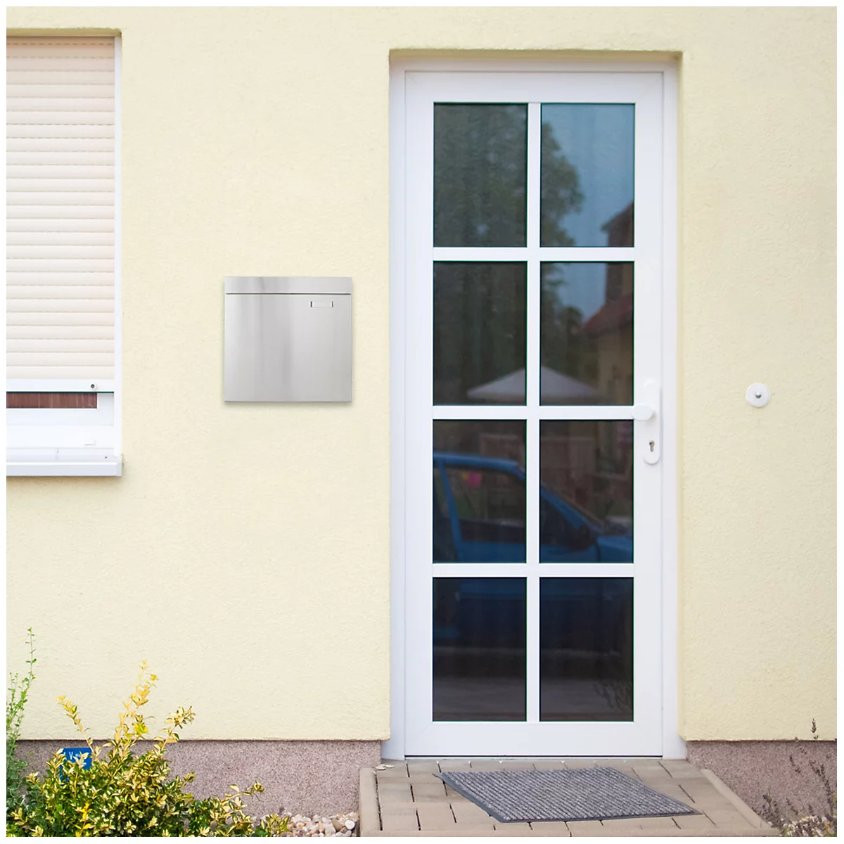 Rottner Briefkasten Kensington, Edelstahl silber