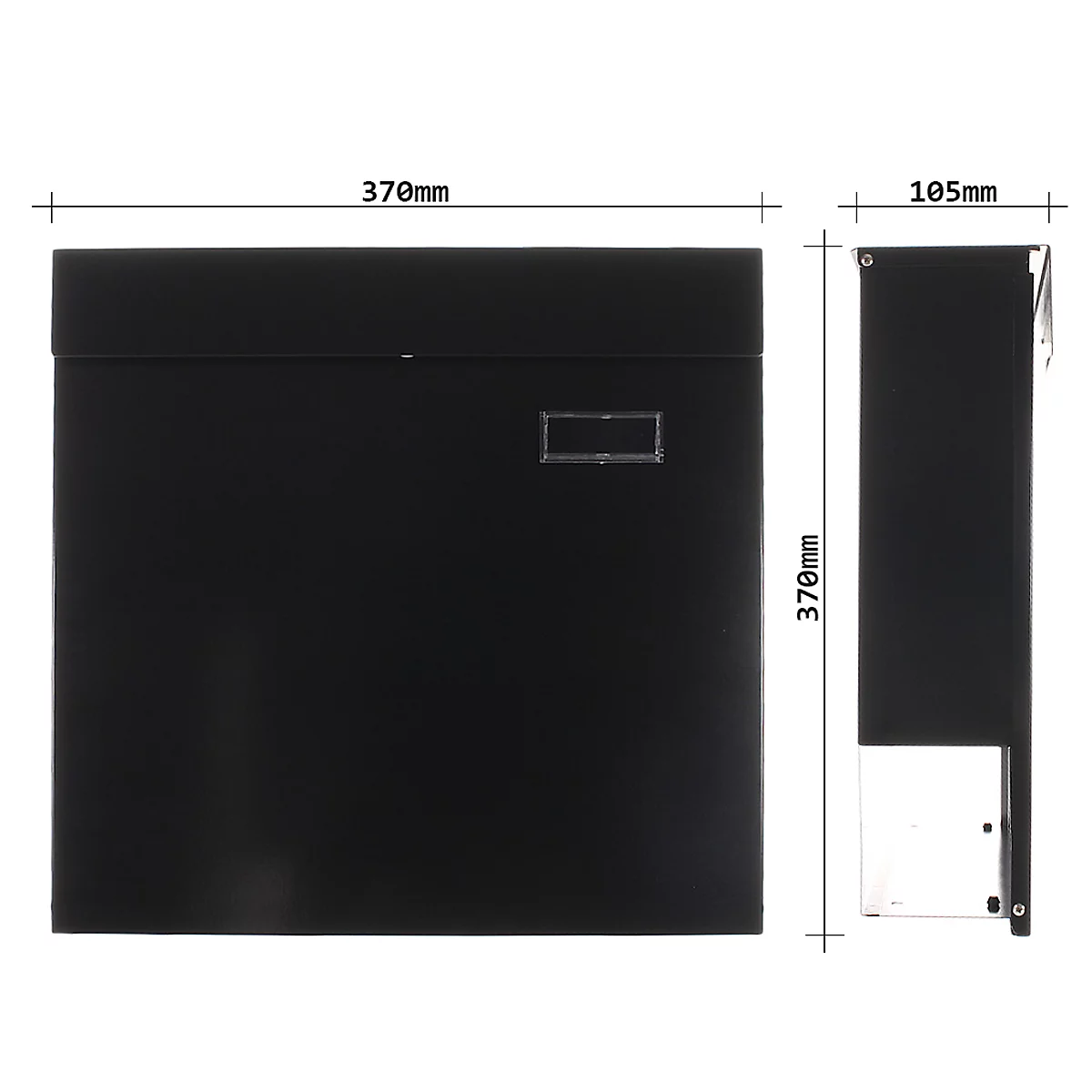 Rottner Briefkasten Kensington, Stahlblech schwarz
