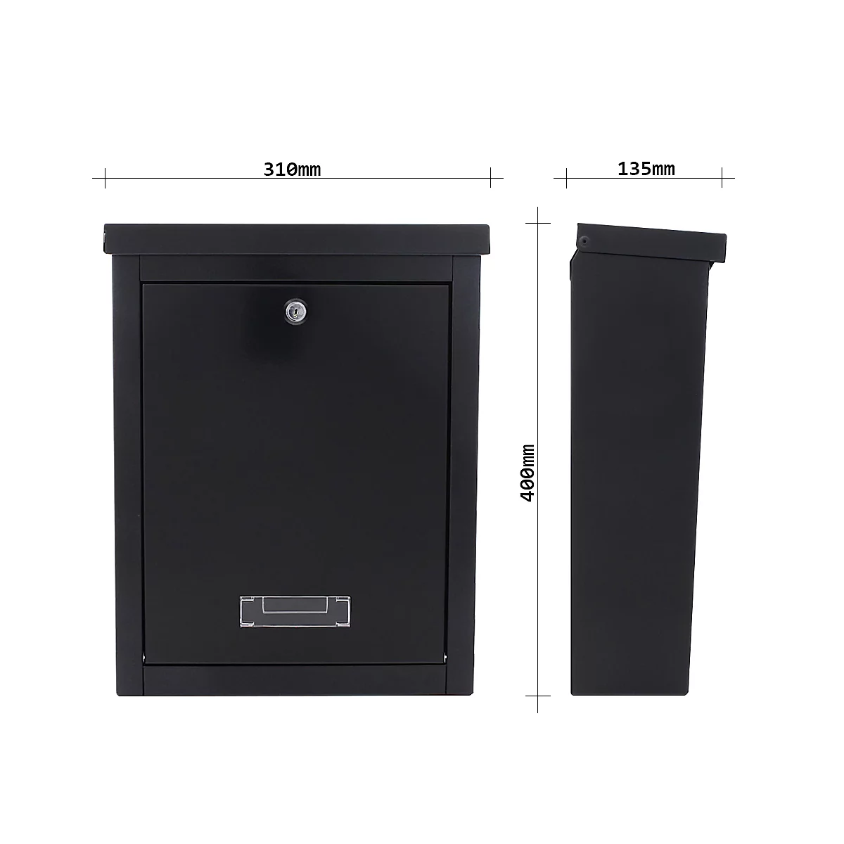 Rottner Brievenbus Brighton Zwart