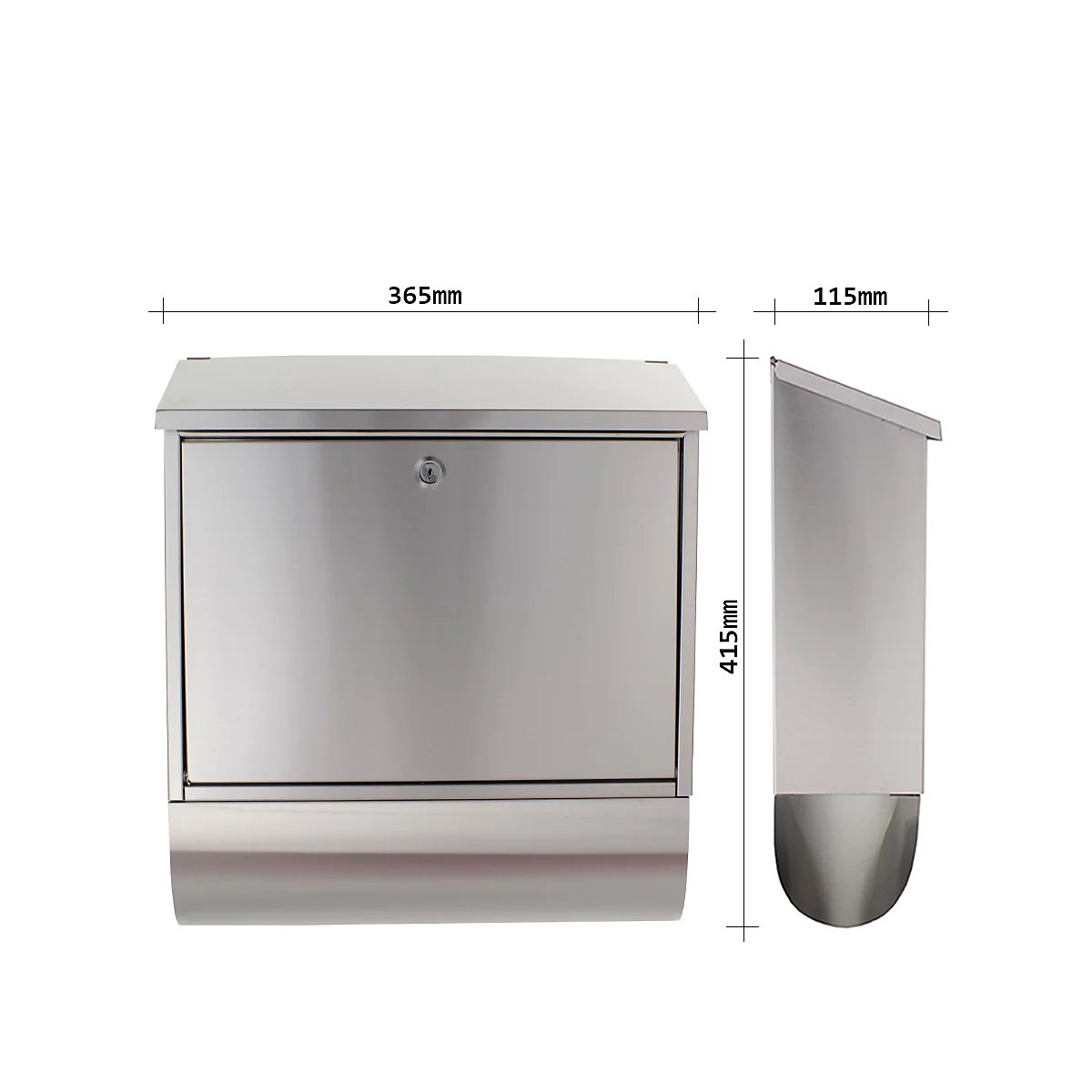 Rottner Edelstahl Briefkasten Villa Spezial Set