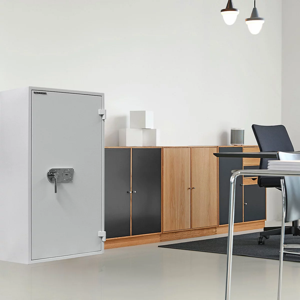 Rottner feuersicherer Wertschutzschrank EN1 Opal Fire OPD-120 IT Premium Doppelbartschloss