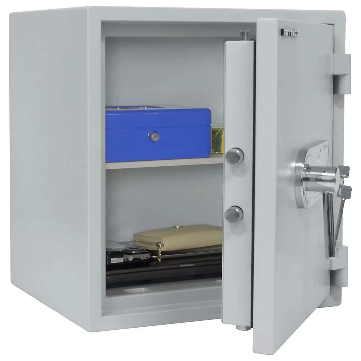 Rottner feuersicherer Wertschutzschrank EN1 Opal Fire OPD-55 Premium Doppelbartschloss