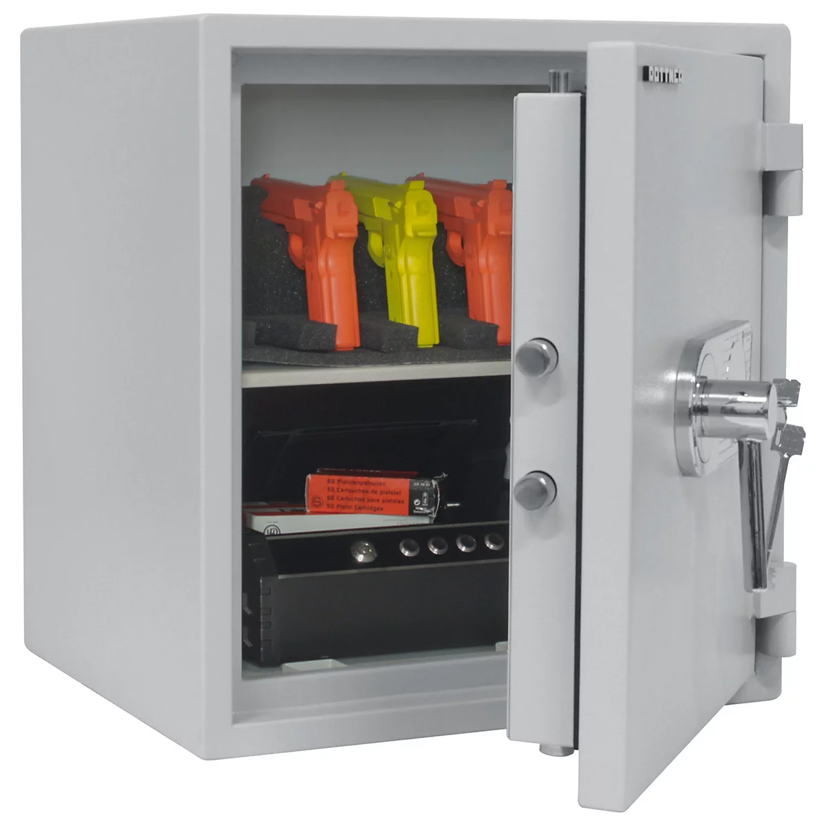 Rottner feuersicherer Wertschutzschrank EN1 Opal Fire OPD-55 Premium Doppelbartschloss