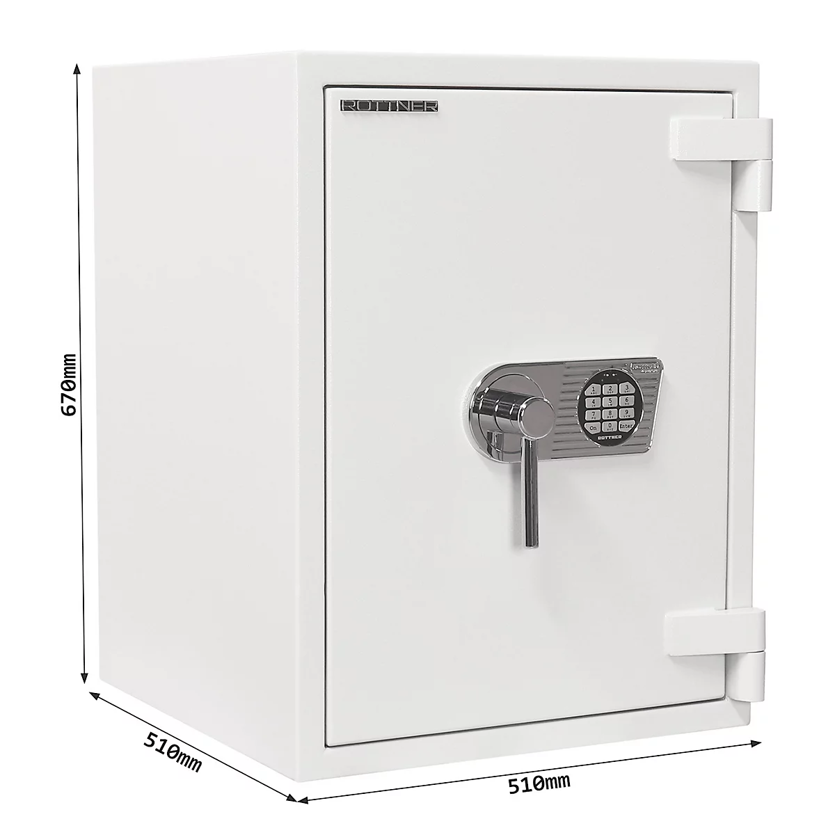 Rottner feuersicherer Wertschutzschrank EN2 Diamant Fire Premium PO65 Elektronikschloss