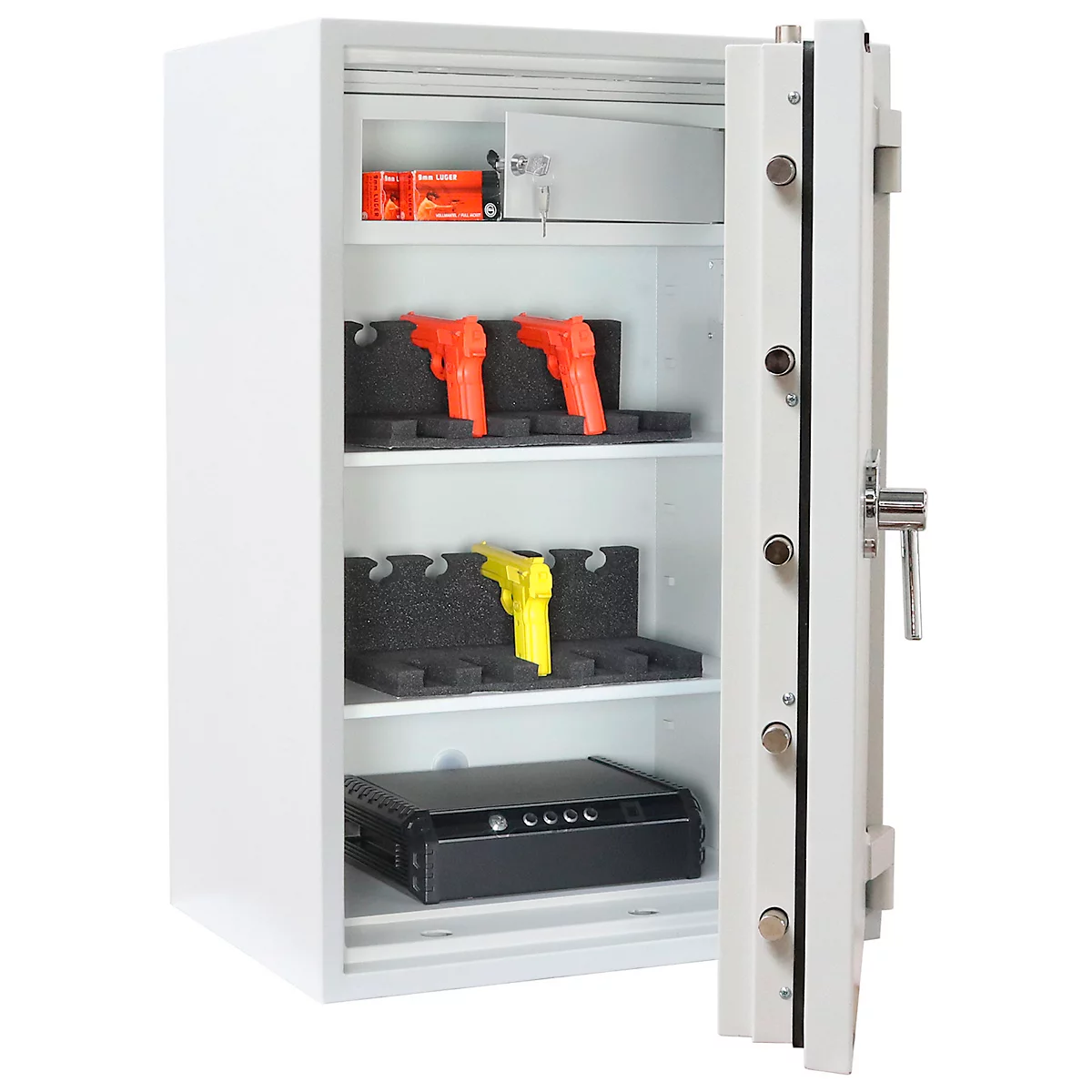 Rottner feuersicherer Wertschutzschrank EN3 Diamant Super Fire Premium DO100 Elektronikschloss lichtgrau