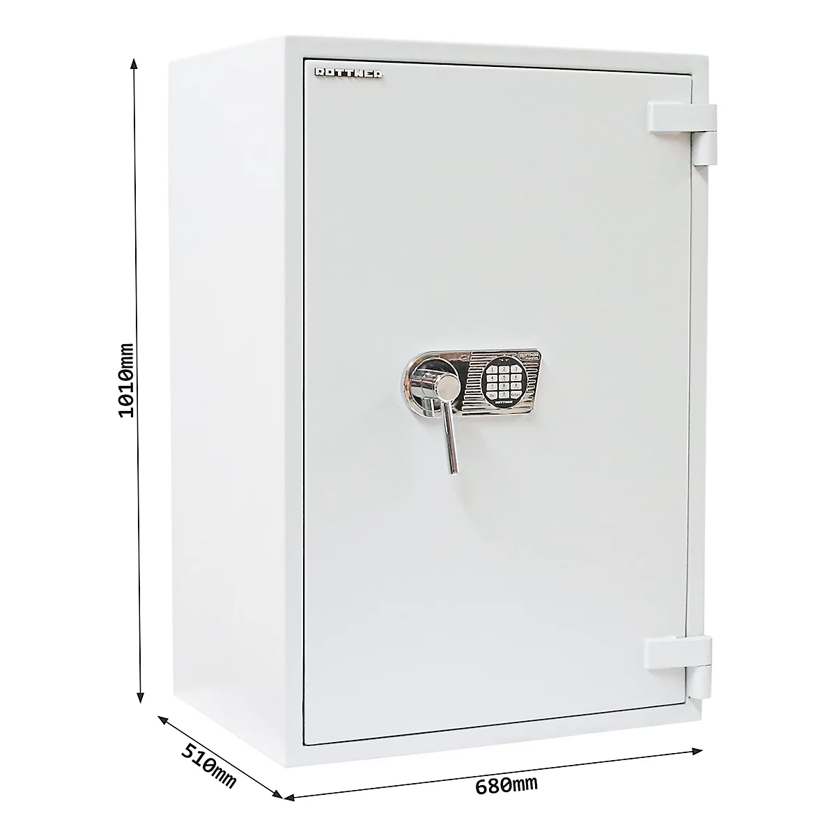 Rottner feuersicherer Wertschutzschrank EN3 Diamant Super Fire Premium DO100 Elektronikschloss lichtgrau