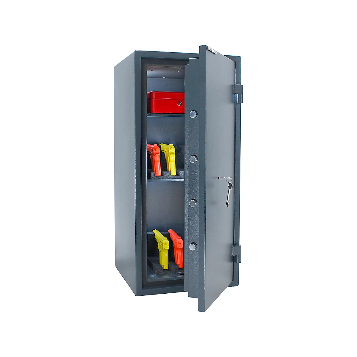 Rottner Fire Hero 100 kluis met EN 1 veiligheidsniveau, 30 minuten brandbeveiliging, slot met dubbelbaardsluiting, antraciet
