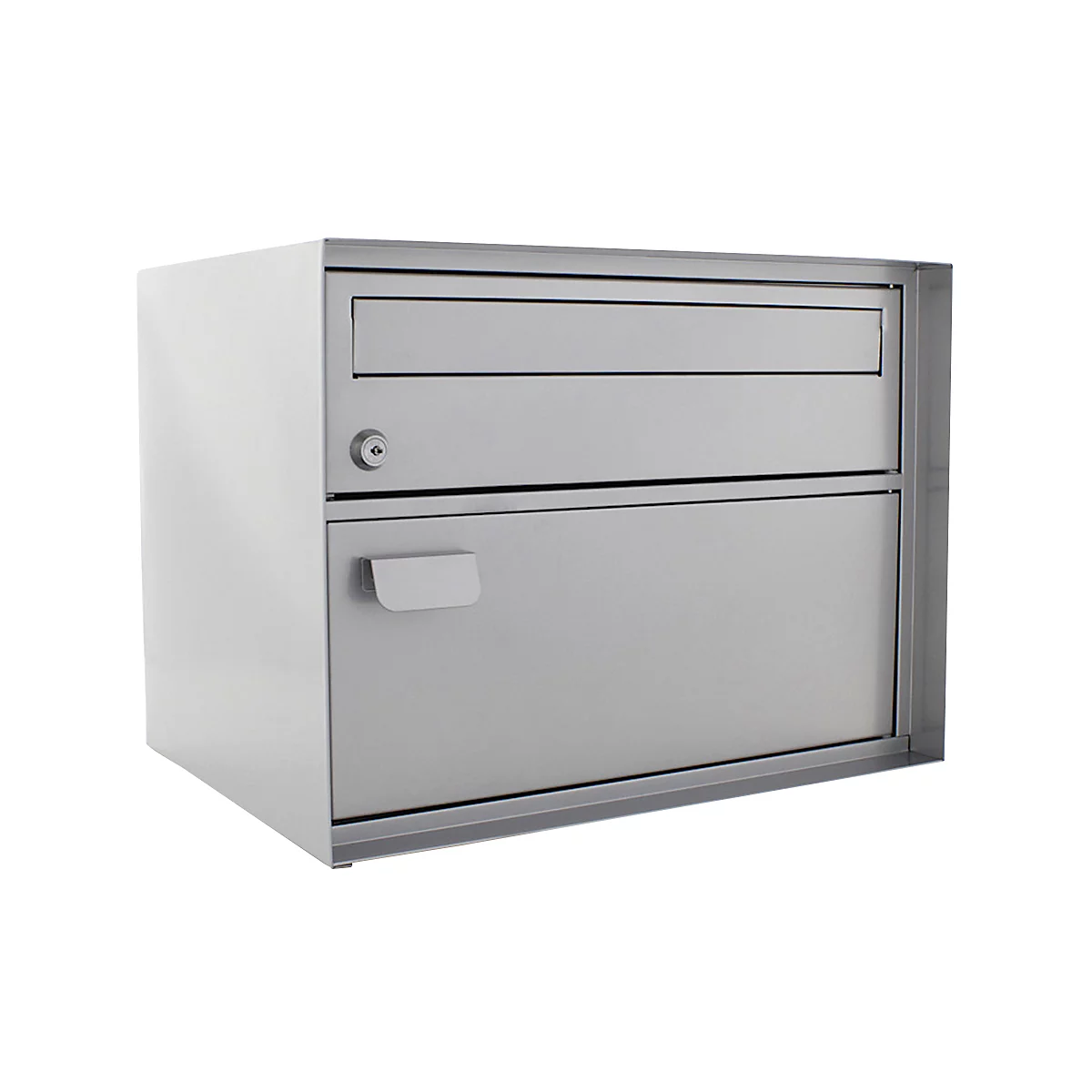 Rottner Paketbriefkasten Edelweiss, CH-Norm, Wandmontage/freistehend, 2 Fächer, Zylinderschloss/Schnappverschluss, 2 Schlüssel, B 415 x T 305 x H 310 mm