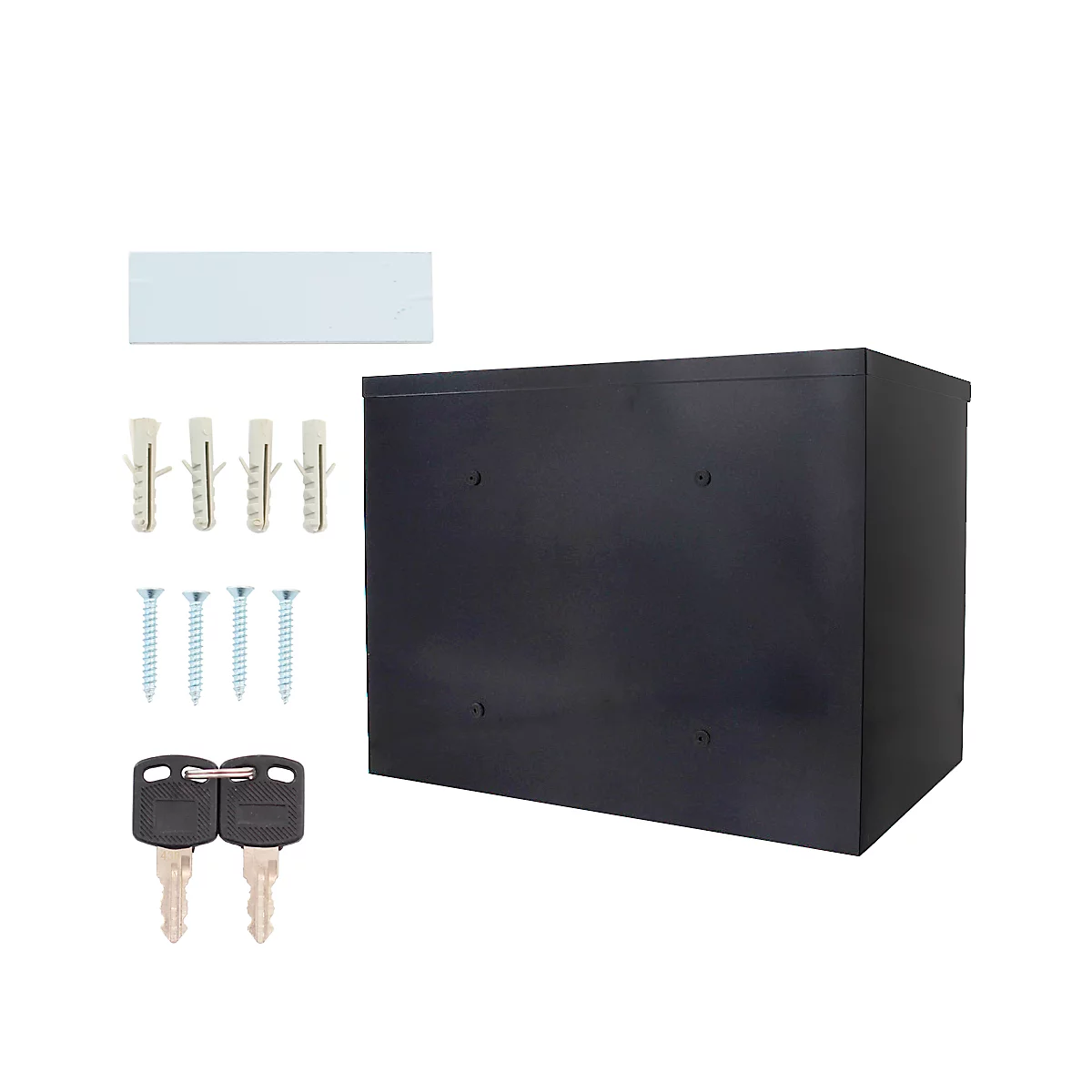 Rottner Paketbriefkasten Parcel Keeper, Wandmontage, für Pakete L 350 x B 290 x H 270 mm, Stahlblech pulverbeschichtet, schwarz