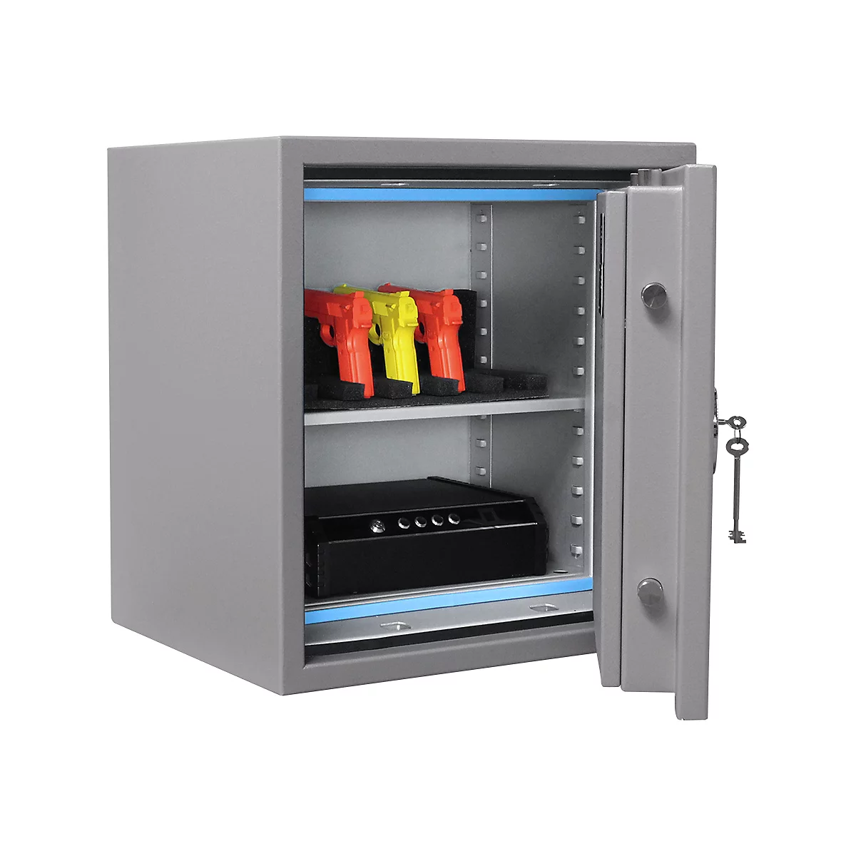 Rottner Papiersicherungsschrank EN1 Super Paper 65 Premium Doppelbartschloss weißaluminium