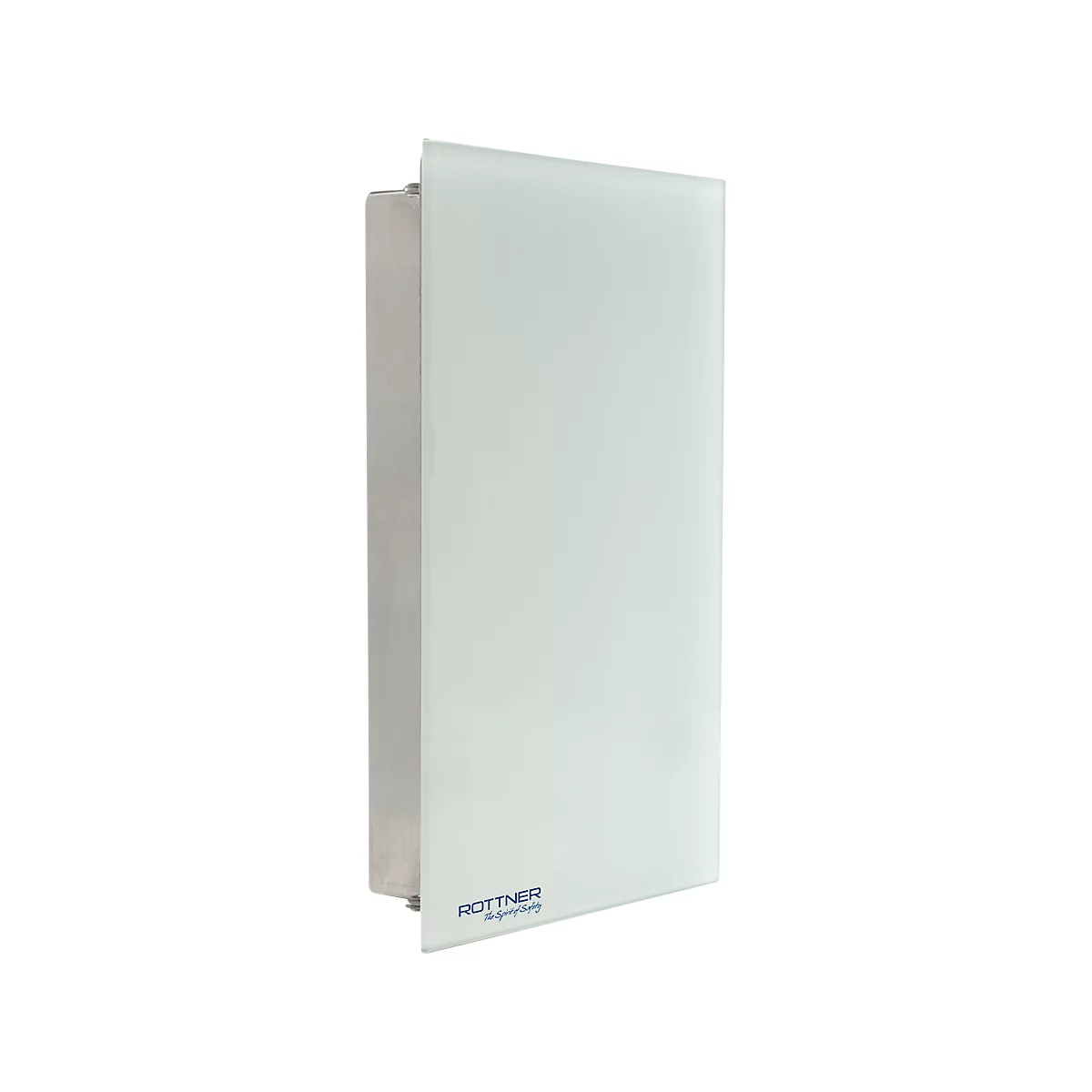 Rottner Schlüsselschrank Key Glass White – Edelstahl, 8 Haken, Magnetverschluss