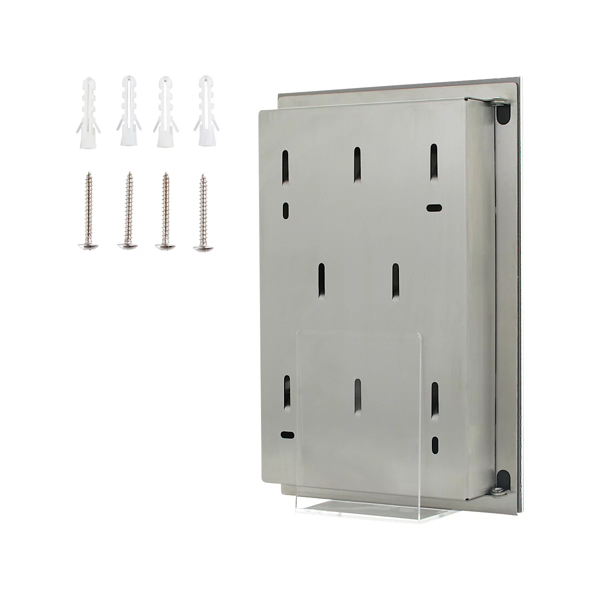 Rottner Schlüsselschrank Key Glass White – Edelstahl, 8 Haken, Magnetverschluss