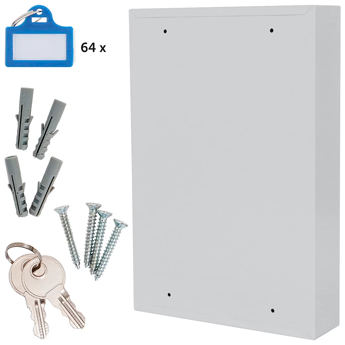 Rottner Schlüsselschrank S 64, Elektronikschloss, für bis zu 64 Schlüssel, grau