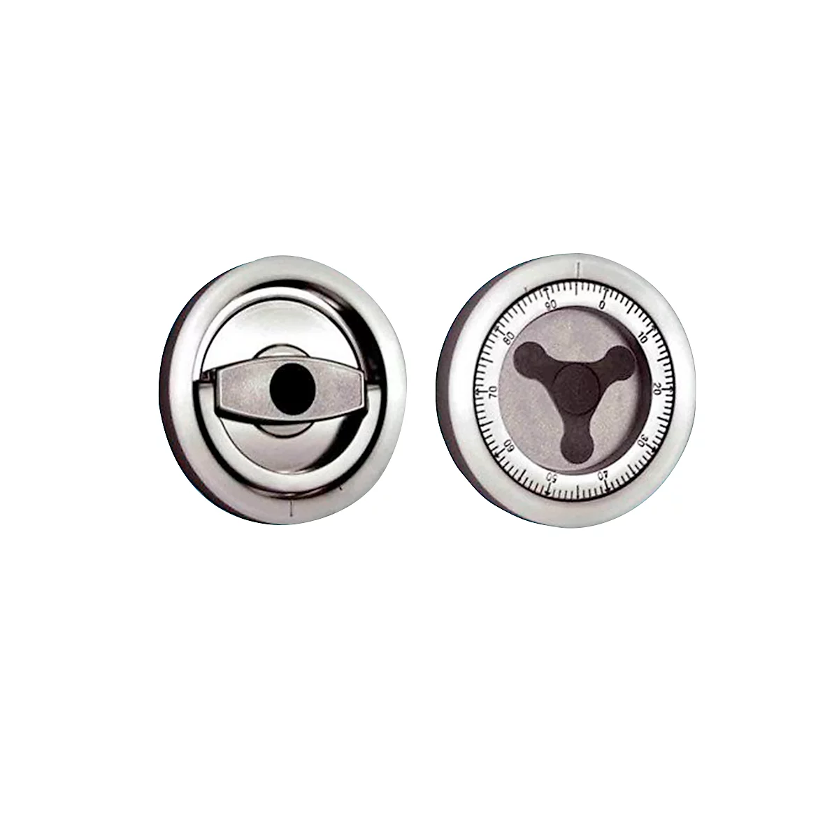 Rottner Wandtresor Stone Premium SE 100L, 152 l, EN 1, mit 2 Fachböden, Zahlenkombinationsschloss, Stahl, weißaluminium RAL 9006