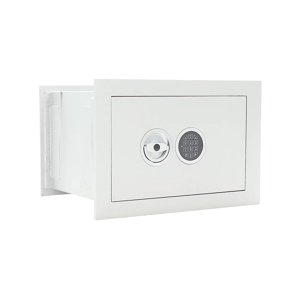 Rottner Wandtresor Stone Premium SE 35, 27 l, EN 1, mit 1 Fachboden, Elektronikschloss, Stahl, weißaluminium RAL 9006
