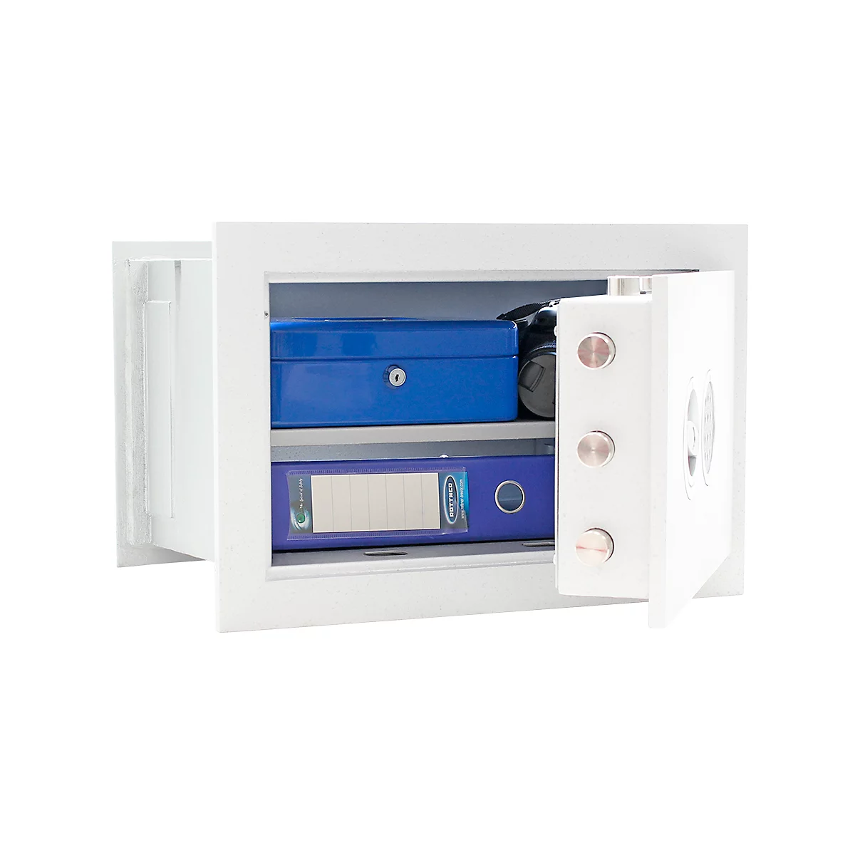 Rottner Wandtresor Stone Premium SE 35, 27 l, EN 1, mit 1 Fachboden, Elektronikschloss, Stahl, weißaluminium RAL 9006