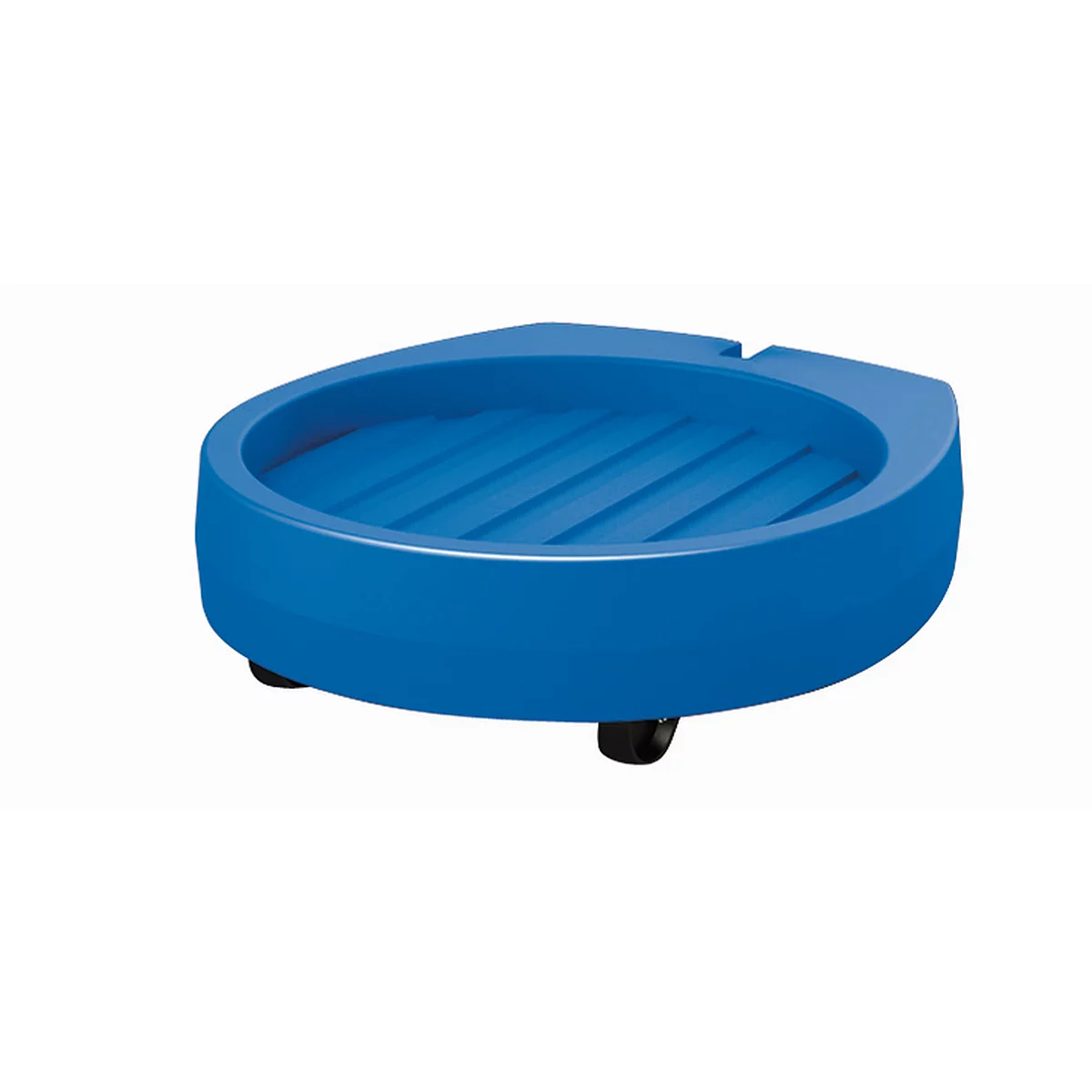 Rouleau à fûts en polyéthylène, L 720 x P 800 x H 225 mm, pour fûts en acier de 200 l, fûts en plastique de 220 l, jusqu'à 300 kg