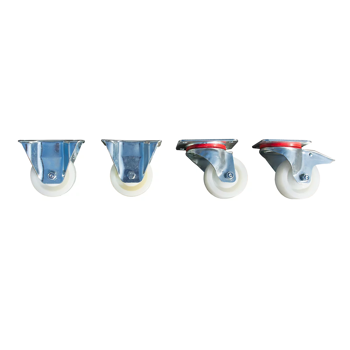 Roulettes pivotantes et fixes pour EXPO &amp; EXPO-E 150, 225, 275 conteneurs basculants, 2 chacun, en polyamide, Ø 100 mm