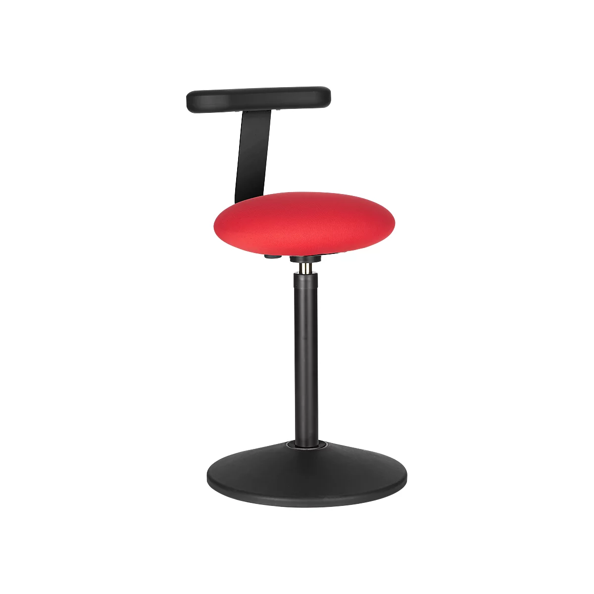 ROVO SOLO zit/stakruk, met monopad, polyamide 3D-weefsel, zwart/rood