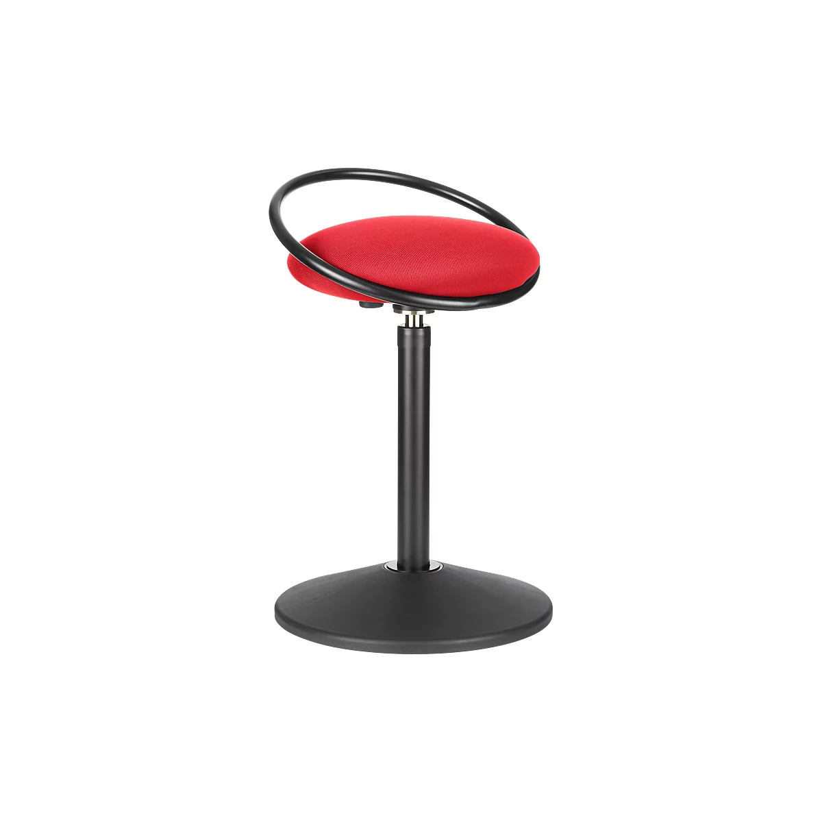 ROVO SOLO zit/stakruk, met zitring, polyamide 3D-weefsel, zwart/rood