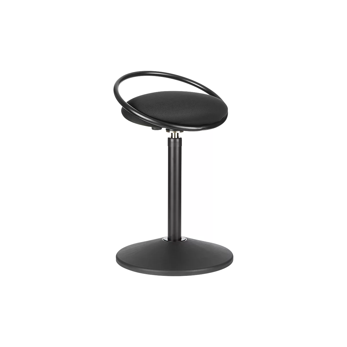 ROVO SOLO zit/stakruk, met zitring, polyamide 3D-weefsel, zwart/zwart
