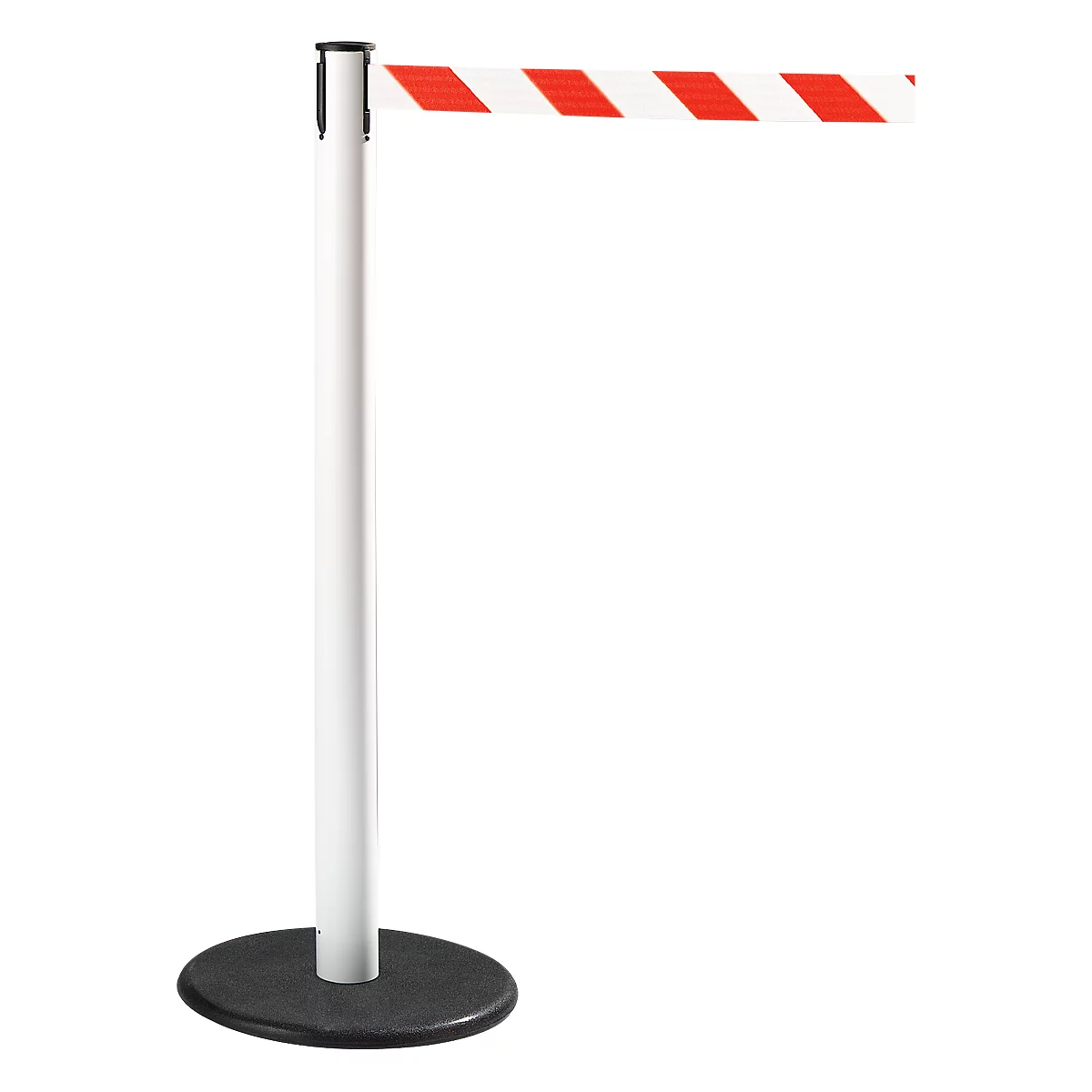 RS-GUIDESYSTEMS® Gurtpfosten GLA 28, weiss, Gurt rot/weiss