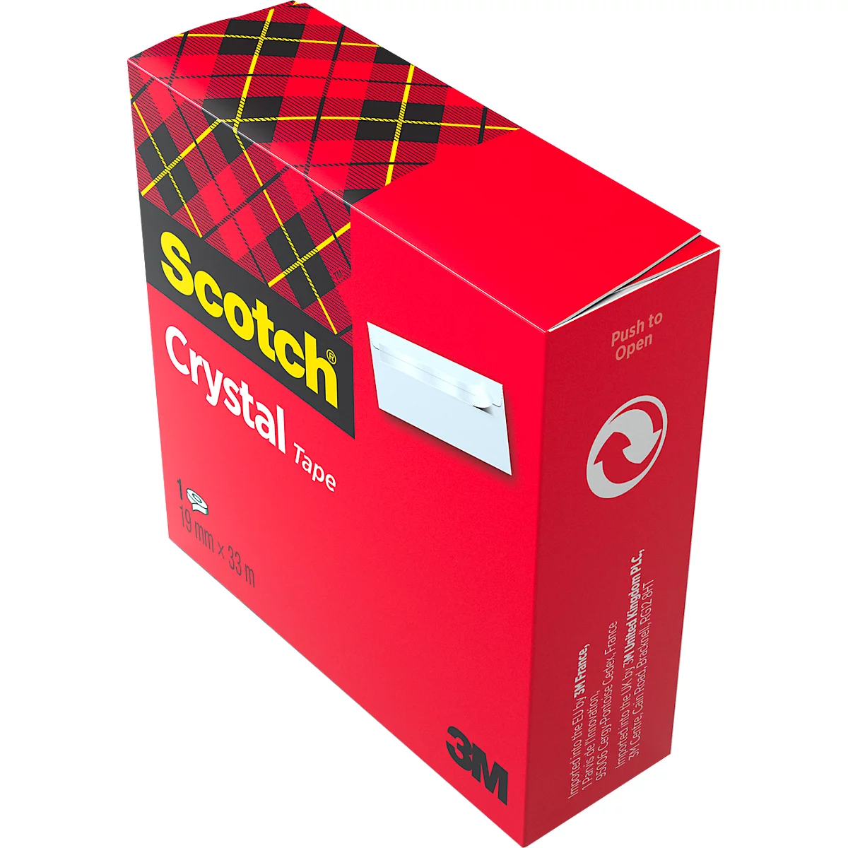 Ruban adhésif Crystal Tape « 600 » Scotch®, 19 mm x 33 m