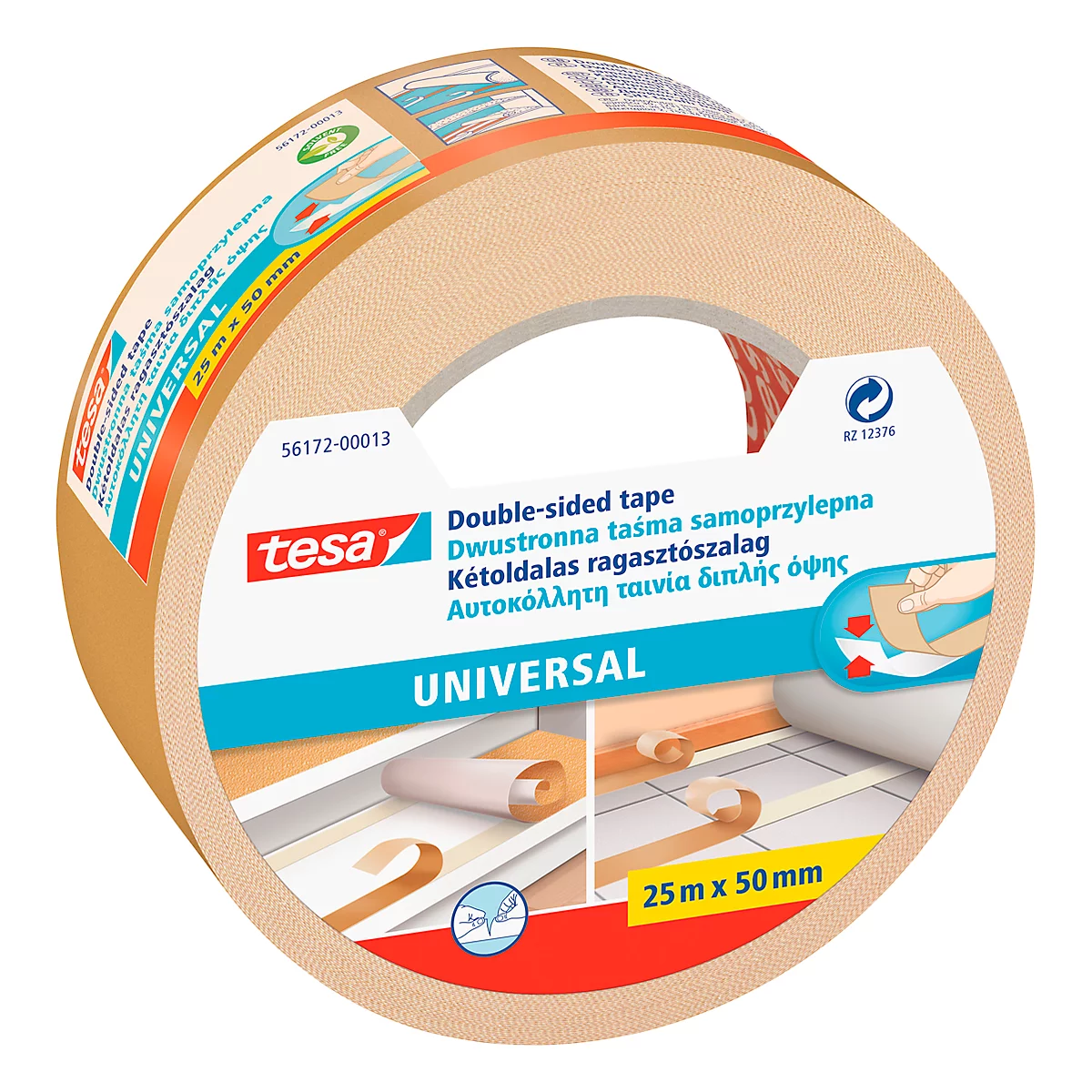 Ruban adhésif double face 25 m x 50 mm Tesa