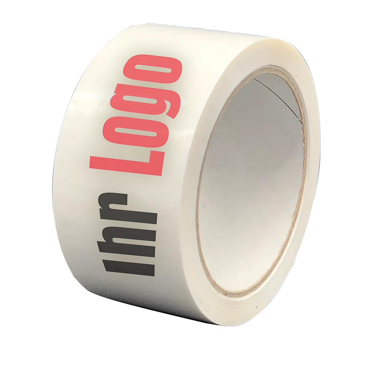 Ruban adhésif PVC, impression monochrome, blanc, 288 rouleaux