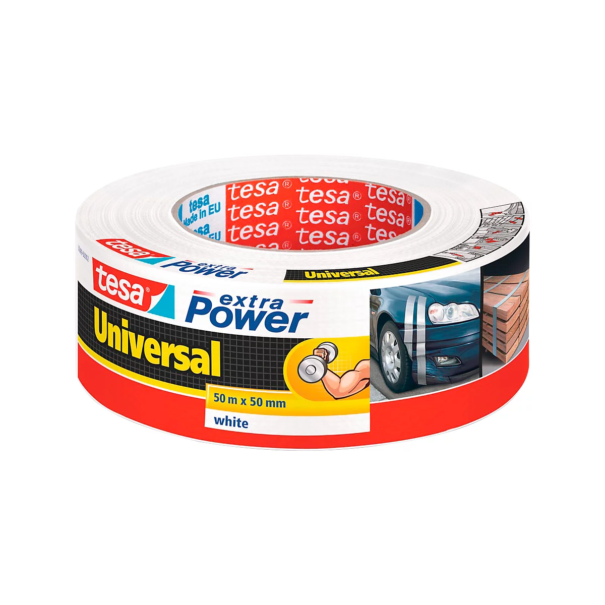 Ruban adhésif universel Extra Power tesa®, blanc, 50 m