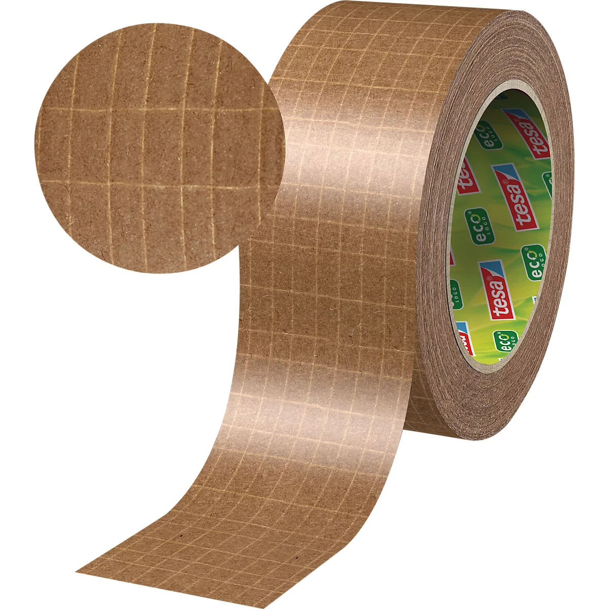 Ruban d'emballage tesapack® PAPER ULTRA STRONG ecoLogo® 56000, adhérence extra-forte, pour paquets jusqu'à 30 kg, résistant à la déchirure, sans solvant, recyclable, papier kraft