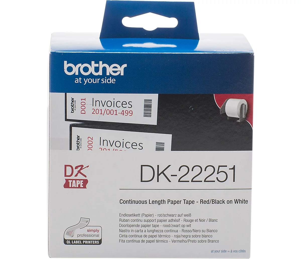 Étiquettes en bande Brother DK, diff. dimensions à prix avantageux