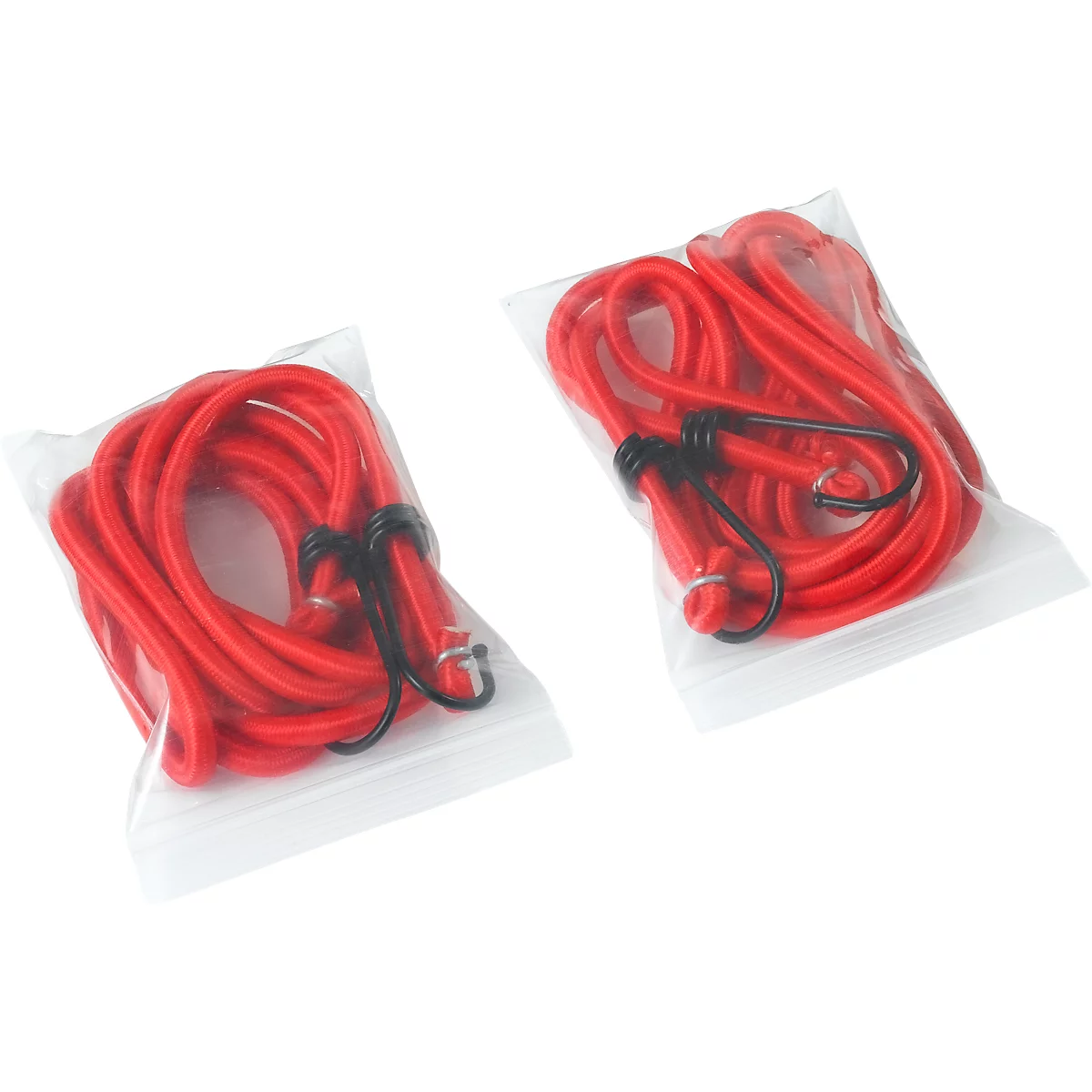 Rubber spankabel met haak, voor zakwagens, L 2000 mm, 7 mm dik, 2 stuks