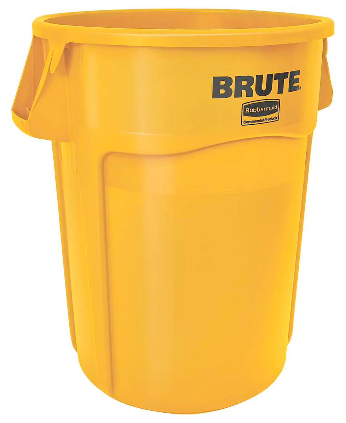 Rubbermaid Brute afvalbak, 166,5 l, rond, UV-blokkerend, L 612 x B 717 x H 796 mm, polyethyleen, geel