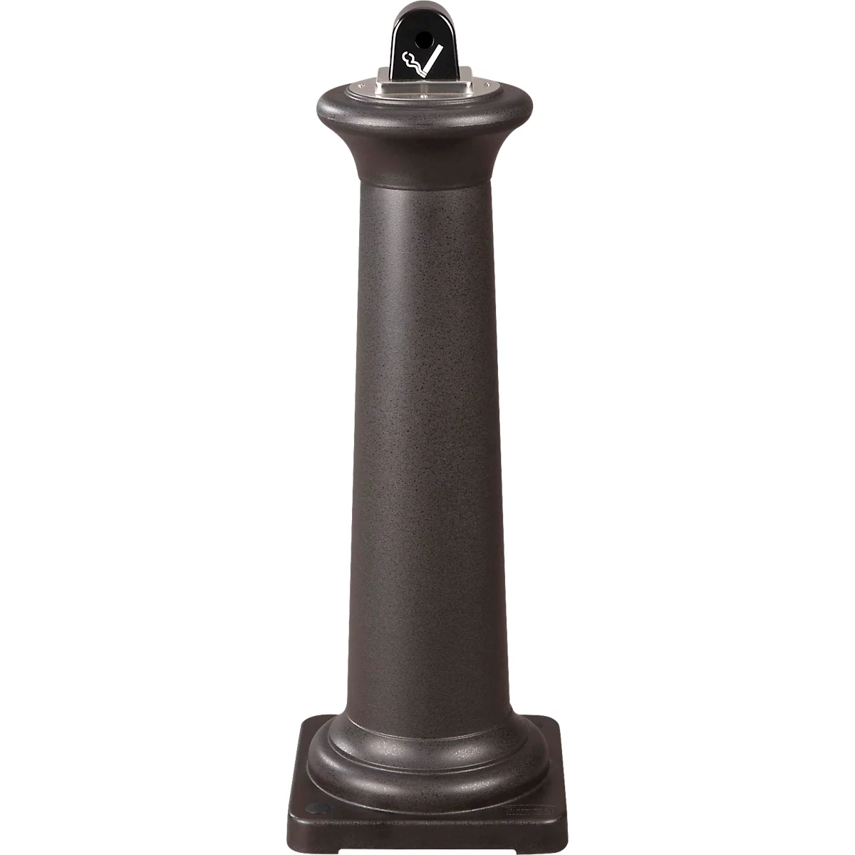 Rubbermaid® GroundsKeeper® Toscaanse asbak op voet, voor buitengebruik, inhoud 4,4 l, met binnenemmer, Ø 330 x H 974 mm, roestvrij staal &amp; kunststof, zwart