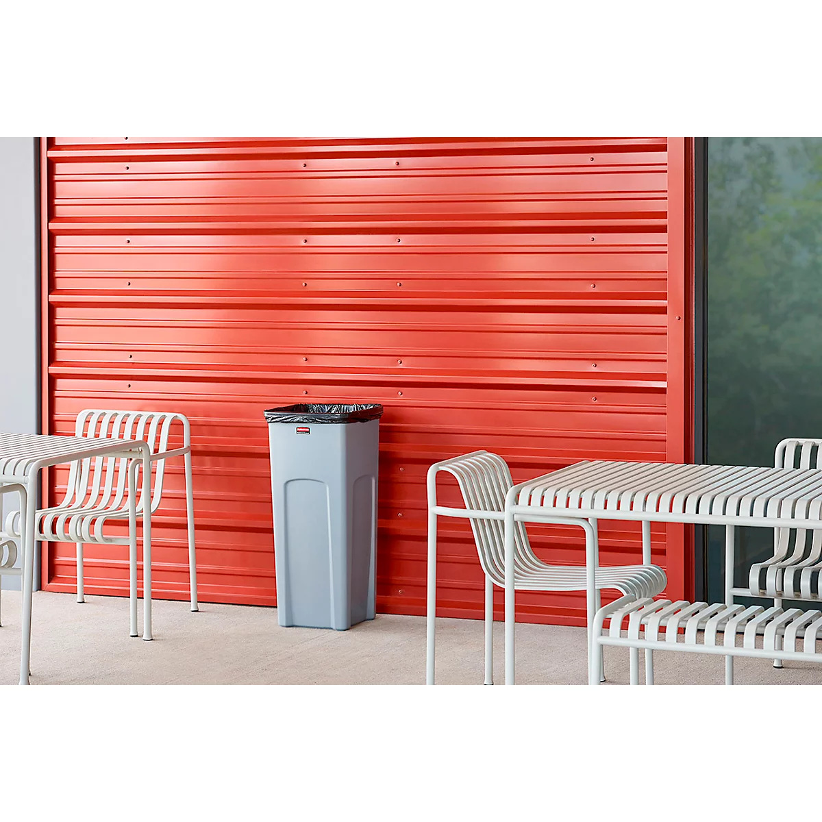 Rubbermaid Untouchable® afvalbak, zonder recyclinglogo, 87 liter, grijs
