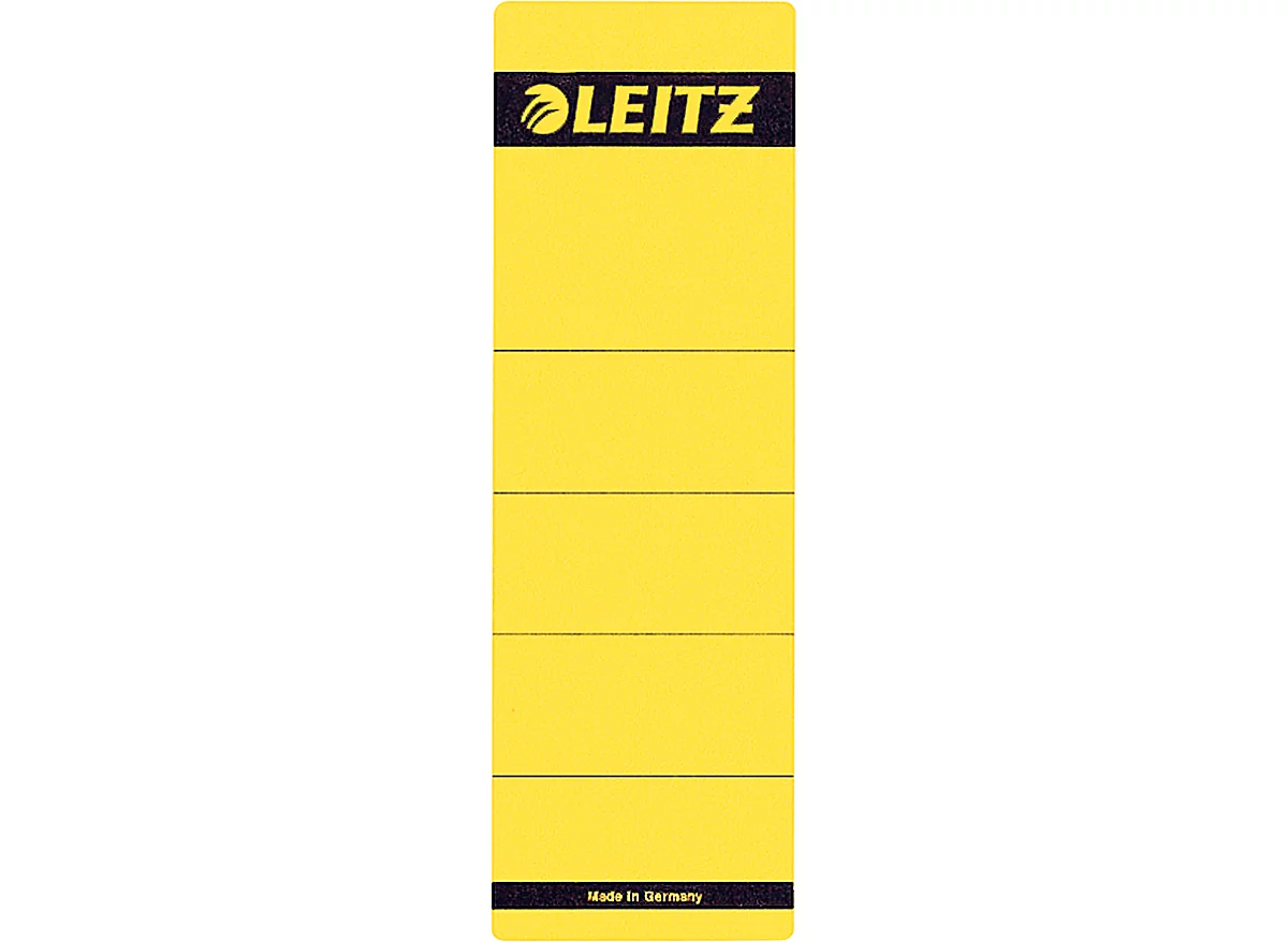 Rückenschild LEITZ®, Rückenbreite 80 mm, selbstklebend, 10 Stück, gelb
