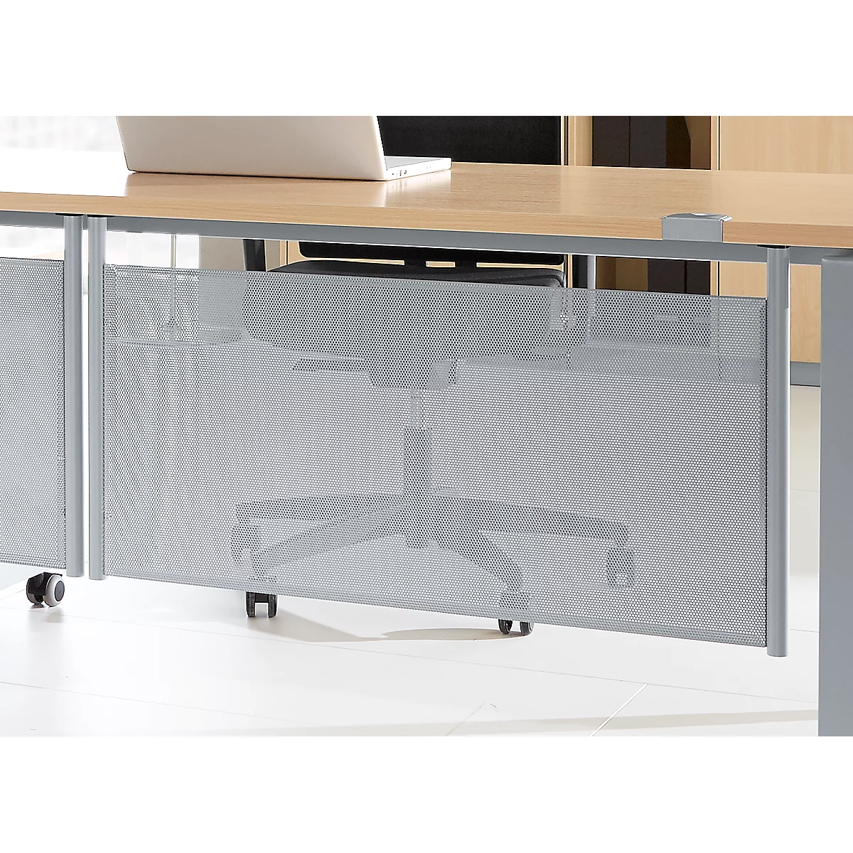 Rückseitenblende, für Schreibtisch B 1800 mm, H 466 mm, weißaluminium