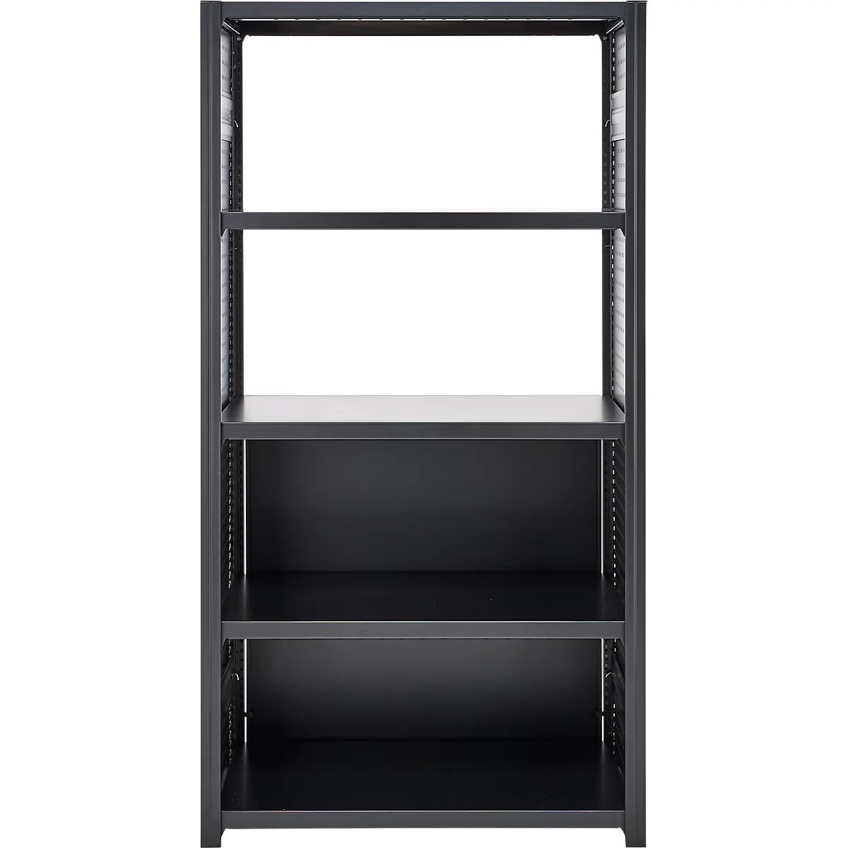Rückwand-Element für Grundregal/Anbauregal ORDO Business, multifunktional, magnethaftend, B 950 x H 1000 mm, Stahl, tiefschwarz matt RAL 9005