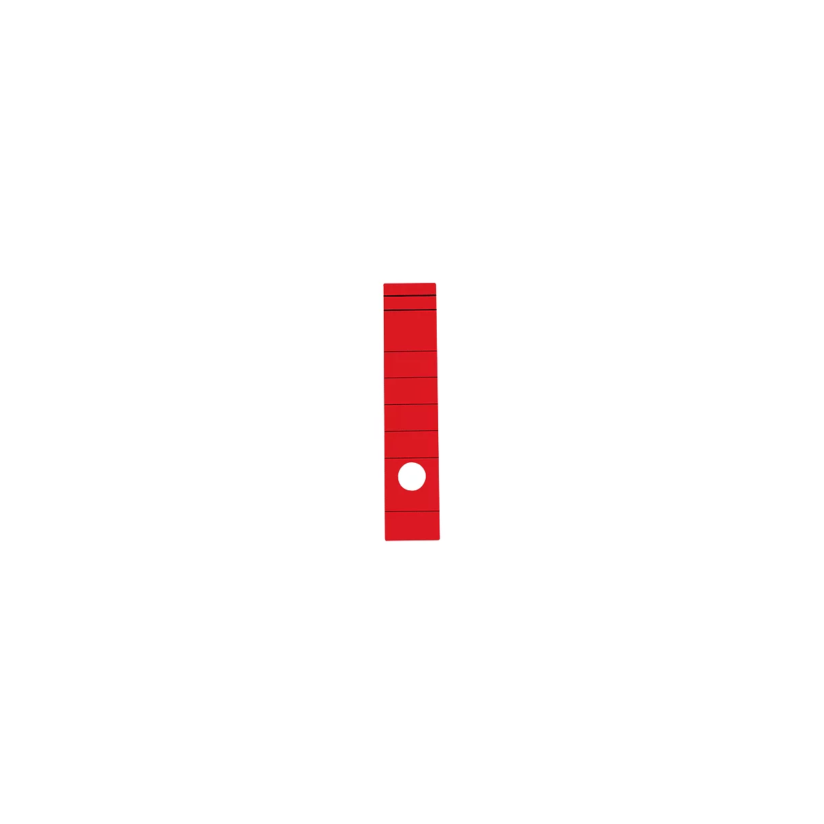 Rugetiket, rugbreedte 60 mm, zelfklevend, 10 stuks, rood
