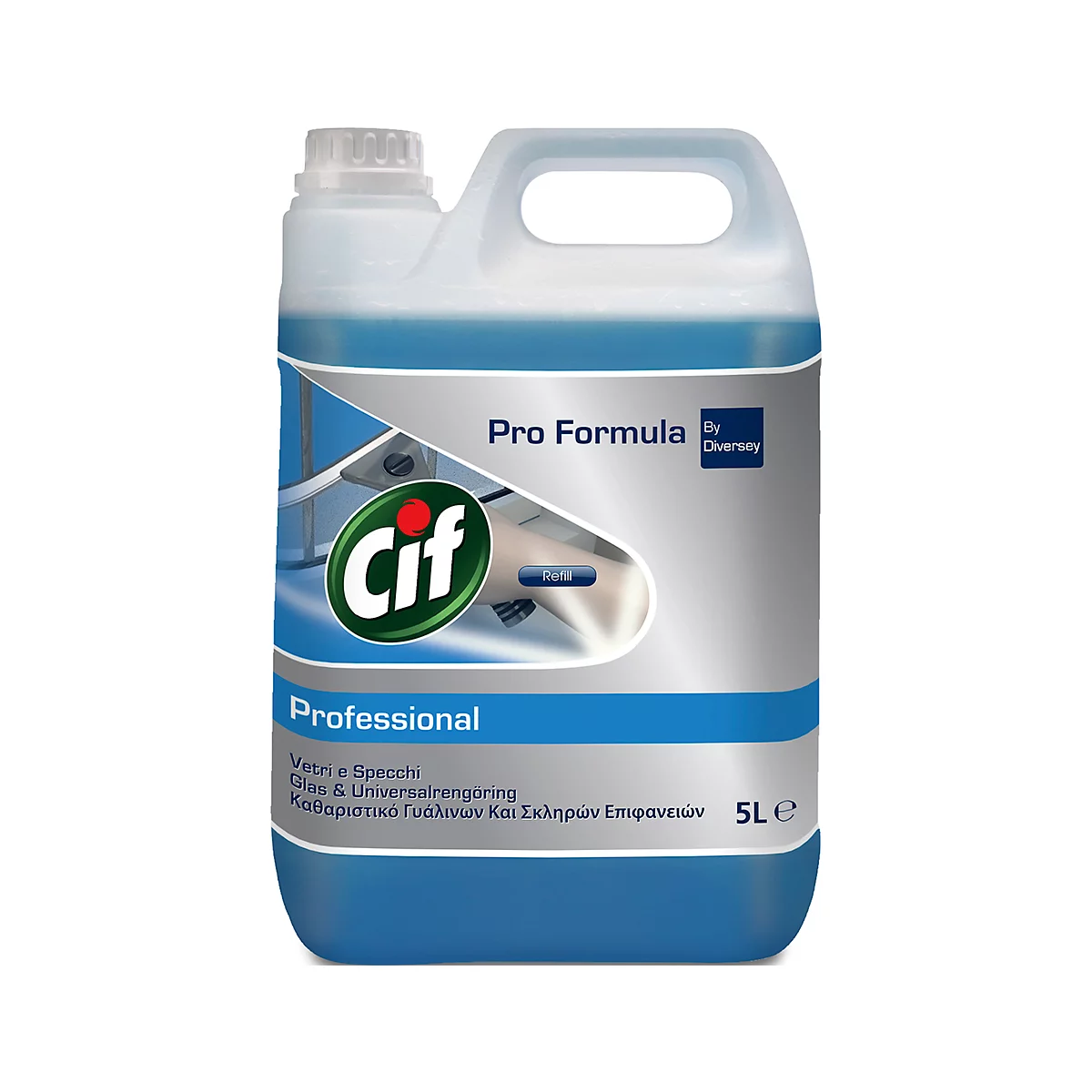 Ruiten- en allesreiniger Professional Cif, jerrycan van 5 liter