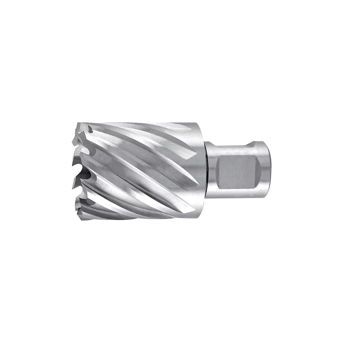 RUKO Kernbohrer Ø 22 mm HSS, Weldon 19 mm, Schnitttiefe 30 mm, Länge 63 mm, 6 Zähne