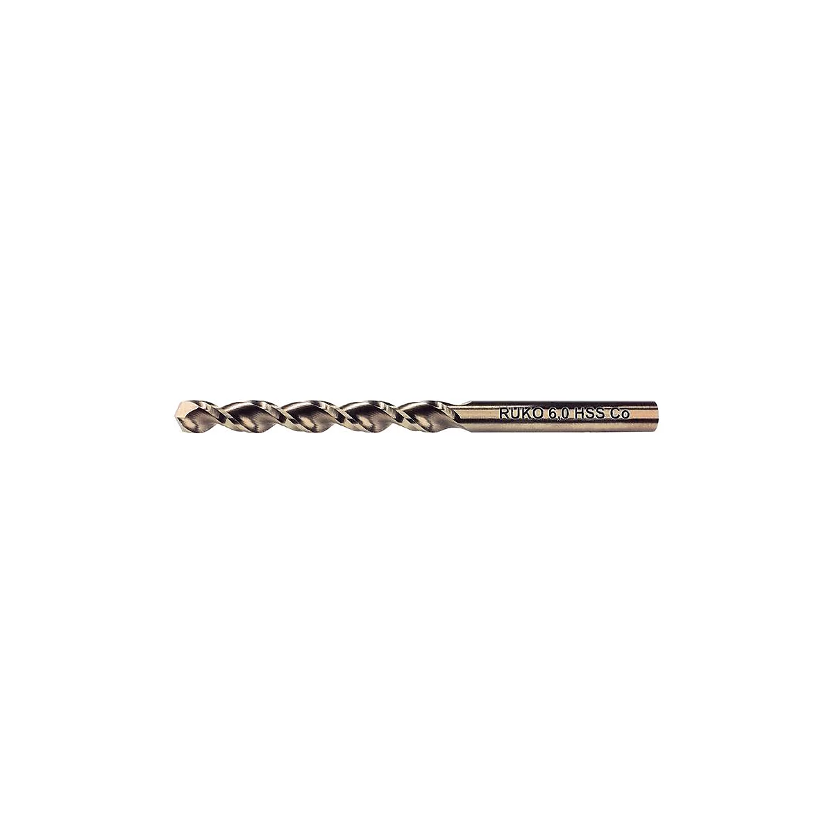RUKO Spiralbohrer UTL 3000, Ø 2,8 mm, HSS-Co5, DIN 338, Kobaltlegierung, Zylinderschaft