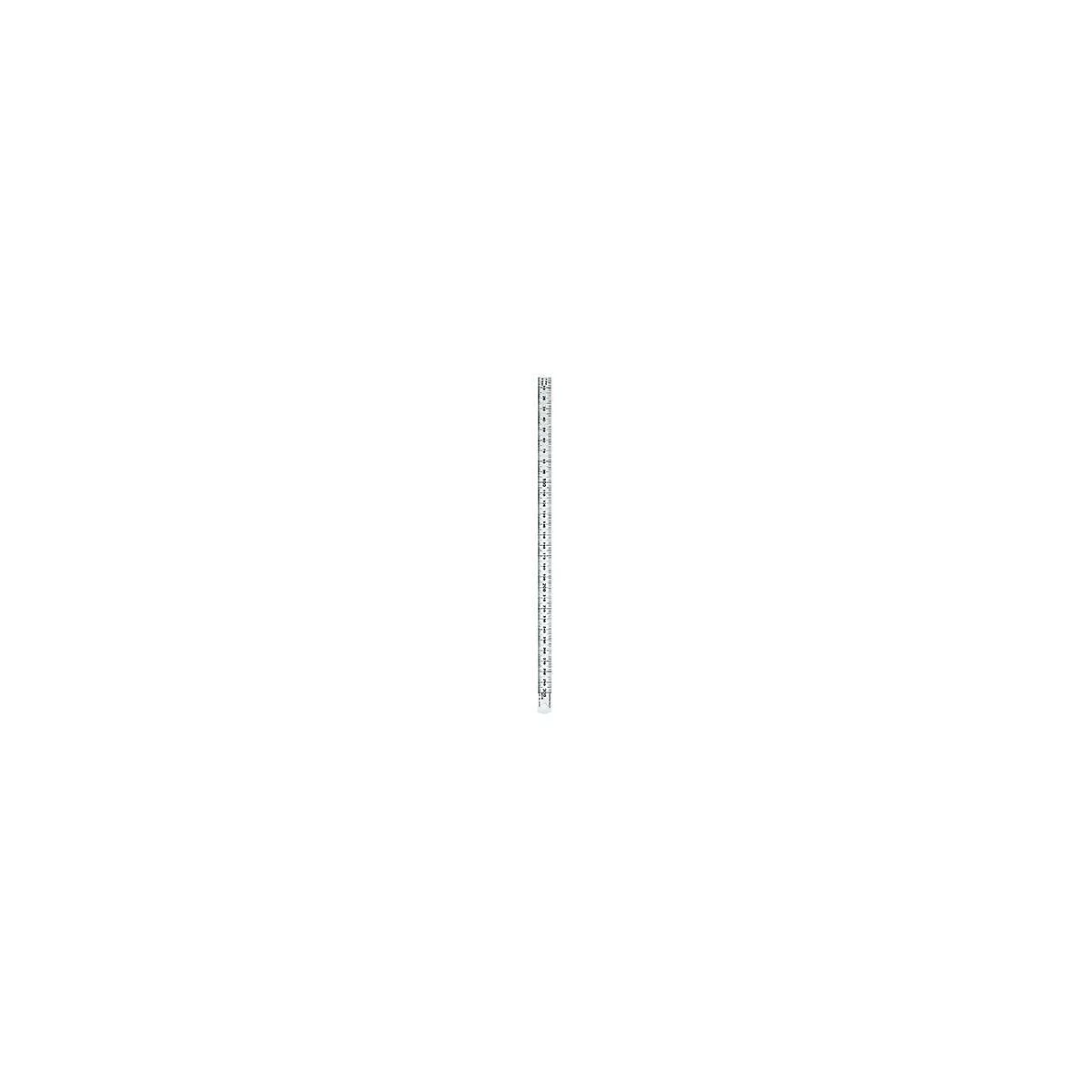 RUMOLD liniaal 323703, 30 cm roestvrij staal zilver, 0,5 mm maatverdeling, mm afschuining aan beide zijden, ophanggat