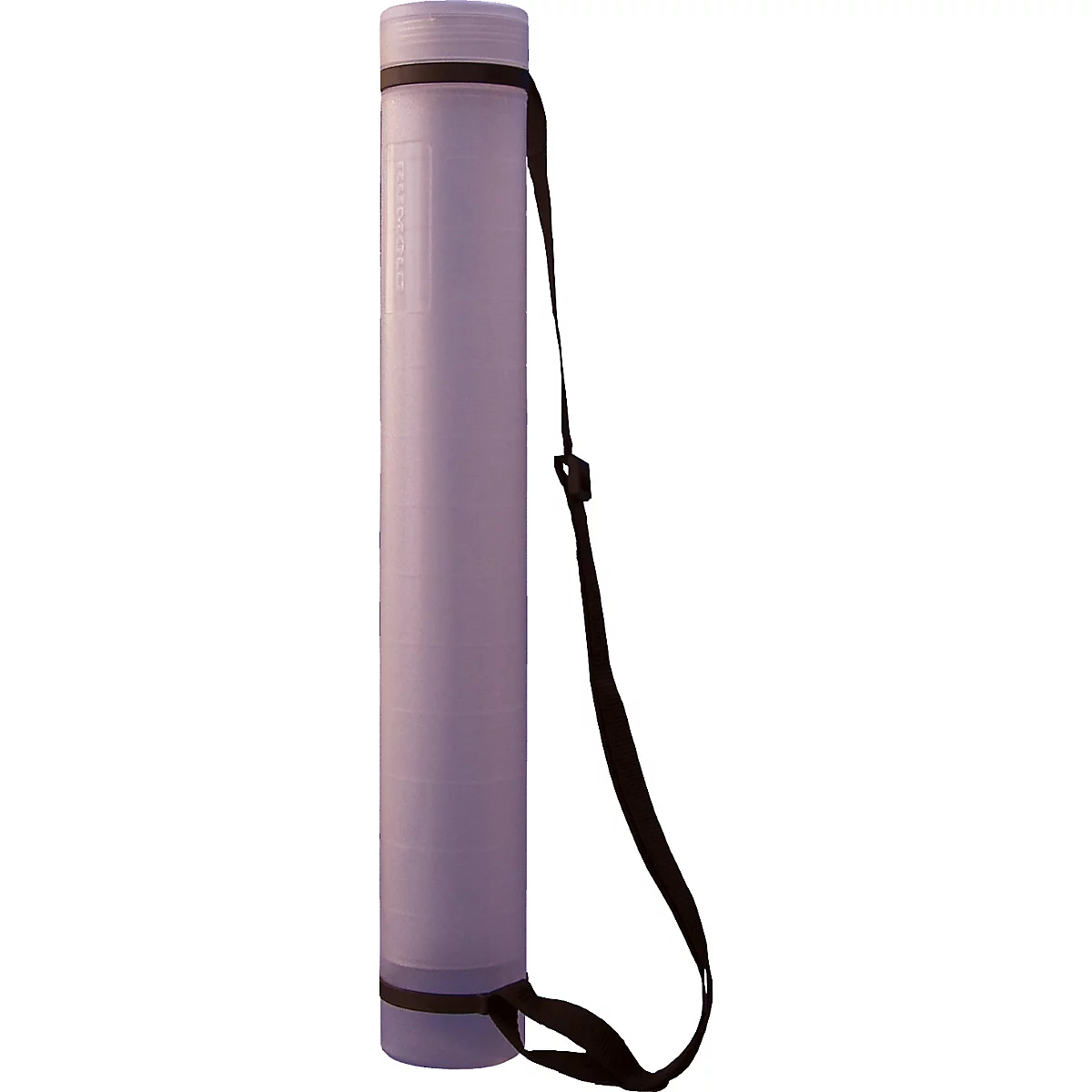 Helllila Zeichenrolle mit schwarzem Trageriemen. Darauf ist der Schriftzug "RUKOCOLOR" zu sehen.