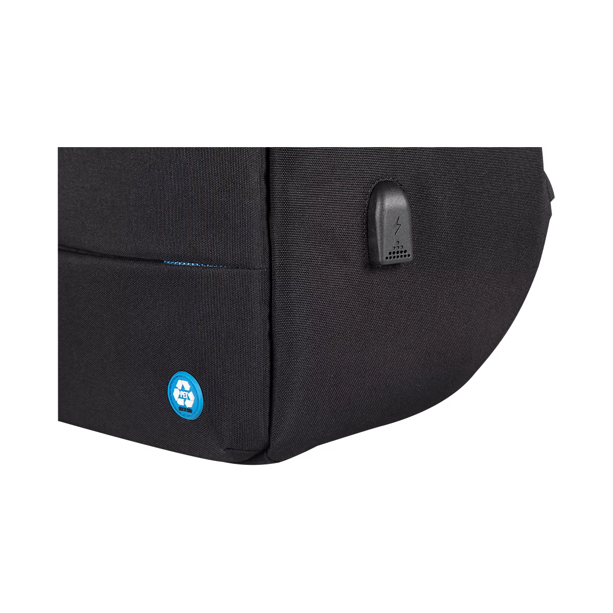 Sac à dos pour ordinateur portable LIGHTPAK®, pour 1 ordinateur portable jusqu'à 15.6' &amp; 1 tablette, compartiment principal &amp; compartiment zippé, port de charge USB, compartiment de sécurité, en PET recyclé, noir