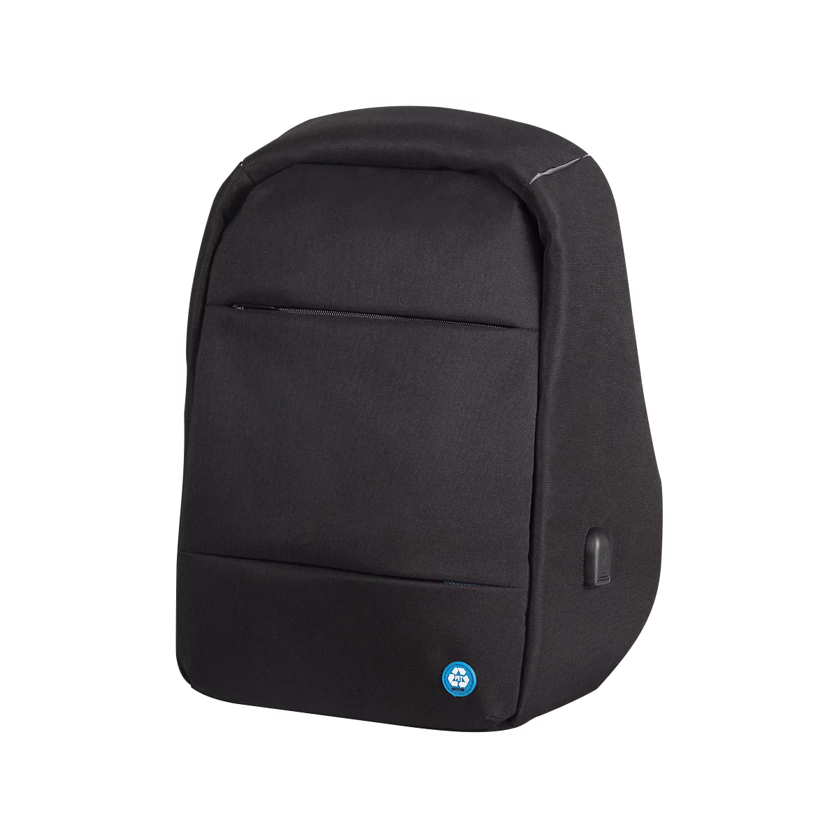 Sac à dos pour ordinateur portable LIGHTPAK®, pour 1 ordinateur portable jusqu'à 15.6' &amp; 1 tablette, compartiment principal &amp; compartiment zippé, port de charge USB, compartiment de sécurité, en PET recyclé, noir