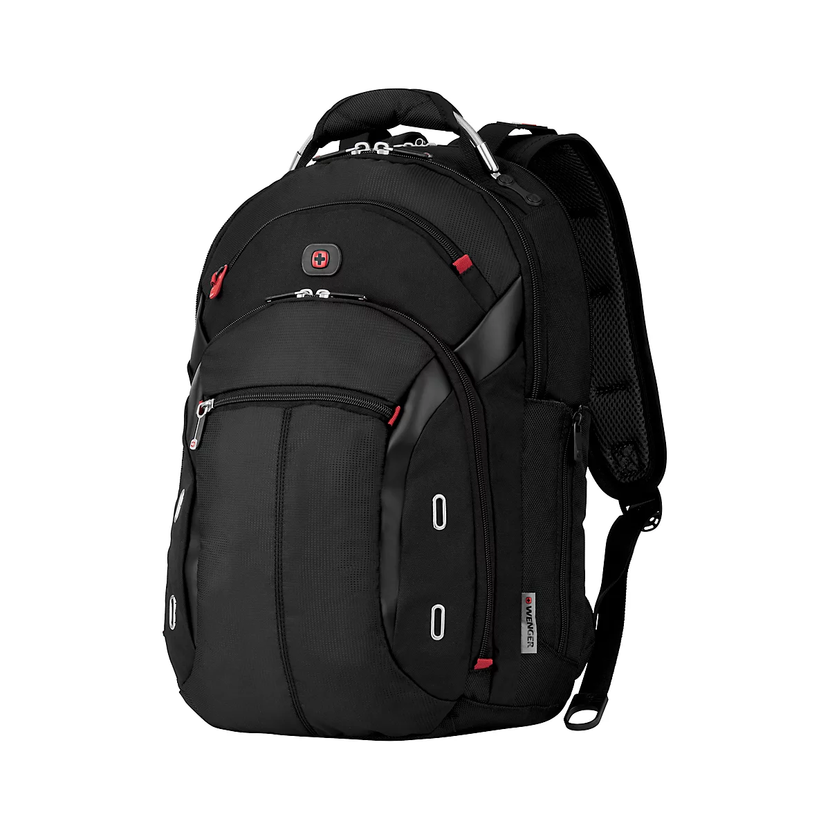 Sac à dos Wenger Gigabyte pour ordinateur portable, ordinateurs portables jusqu'à 15', compartiment pour ordinateur portable et tablette, organiseur, étui rapide, L 210 x H 450 x L 340 mm, 21 l, polyester, noir